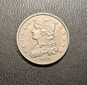 1835 Capped Bust Quarter 25 Cents - Nice Coin, Low Shipping. 