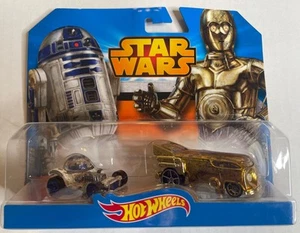 Mattel - Hot Wheels Star Wars R2-D2 & C-3PO Hot Rod & Bus 2014 New On Card - Picture 1 of 6