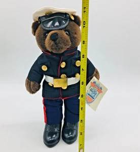 NEU Bear Forces of America US Marine Corps Plüsch Stofftier Teddybär 1989 Größe 11 Zoll - Bild 1 von 8