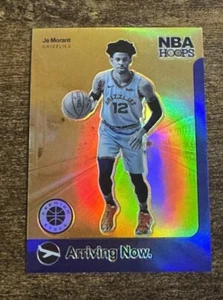 2019-20 NBA Hoops Premium Stock JA MORANT Arriving Now Purple Prizm SP RC Rookie - Picture 1 of 2