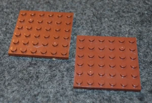 (2) 6x6 Reddish Brown Standard Base Plate Bricks ~ New Lego Parts ~ - Picture 1 of 1