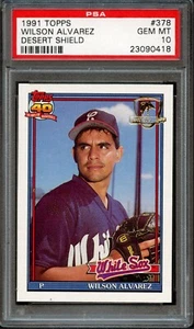 BB - 1991 Topps Desert Shield - #378 - Wilson Alvarez - PSA 10 - GEM MT - Picture 1 of 2