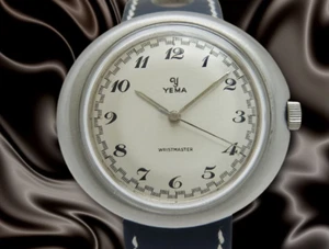 YEMA Wristmaster MODELE DEPOSE SS oval case circuit dial manual winding watch - Picture 1 of 6