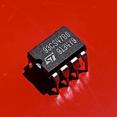 [3x] ST93CS47B6 STM 1K Serial Microwire EEPROM IC PDIP-8 - Image 1 of 4