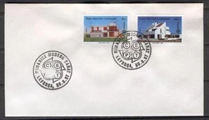 FDC F19 Turkish Cyprus 1987 2v CV 10 eur CEPT Modern architecture - Picture 1 of 1
