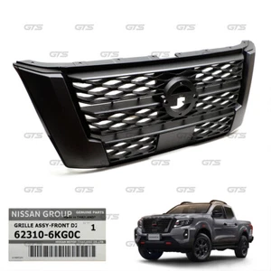 Fits Nissan Navara Pro-4X Pick Up 2021 22 Black Glossy Front Grille Extension - Picture 1 of 10