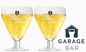 Juego de 2 vasos de cerveza Affligem media pinta 30cl totalmente nuevos - Imagen 1 de 2