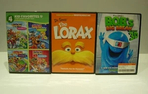 Lot 3 DVDs - Dr. Suess' The Lorax, B.O.B.'s Big Break in Monster 3D, Scooby -Doo - Picture 1 of 2