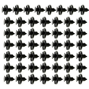 50pcs Plastic Car Rivet Fasteners Interior Bumper Fender Fixing Clips Cap 8mm - Picture 1 of 11