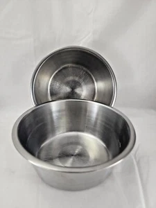 Cuencos de acero inoxidable hechos en Corea 6 3/8" de diámetro Juego de 2 - Imagen 1 de 5