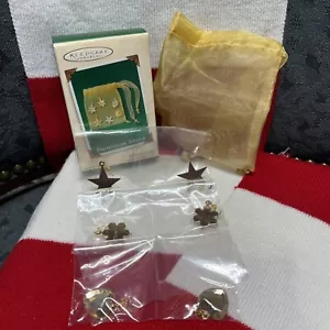 Hallmark Keepsake Ornaments 2003 Presents of Angels Miniatures Gold Christmas - Picture 1 of 4