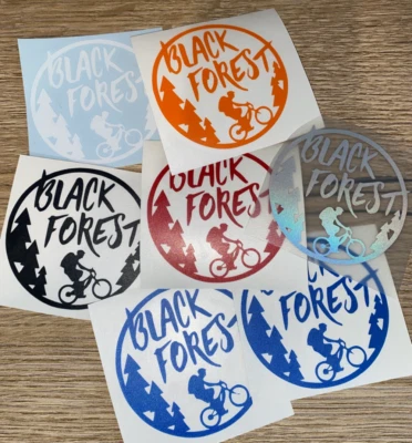 BEEEECREATION.DE Aufkleber / Sticker - Black Forest / Schwarzwald - Grösse S Auto / MTB / Boot