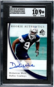 2005 UD SP AUTHENTIC DEMARCUS WARE, #219, AUTO, ROOKIE AUTHENTICS, SGC MINT 9 - Picture 1 of 2