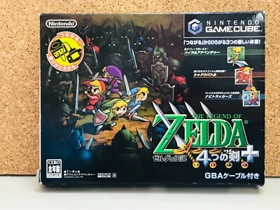 The Legend of Zelda Nintendo GameCube 4 sword of Link complete  game JP - Image 1 of 4