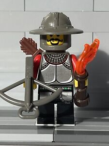 Lego Castle Knights Kingdom I W/ Torch Crossbow Minifigure 4816-1 No Cracks