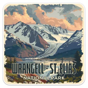 Adesivo vintage Wrangell St. Elias Parco Nazionale paraurti auto decalcomania vinile - Foto 1 di 6