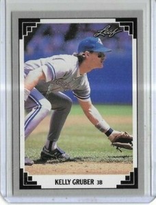 1991 Leaf #9 Kelly Gruber Toronto Blue Jays