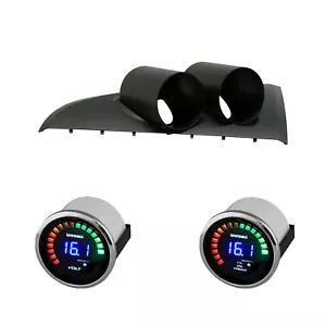 BA BF Falcon XR6 XR8 Gauge Pod Holder w/ Electronic Volts & Oil Pressure Gauge - Picture 1 of 12
