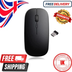 Wireless Bluetooth Mouse 2.4GHz USB Receiver Slim Optical Mice for PC Laptop - Picture 1 of 23
