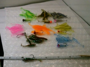 80 Crappie Jigs -80 soft 1 -1/4 inch baits W/8 - 1/16 th. jig heads- (315) - Picture 1 of 3