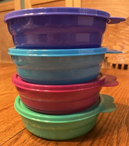 NEW Tupperware Set of 4 Everyday Cereal Bowls 500ml Microwave Reheatable - Picture 1 of 4