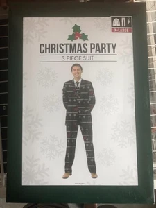 CRAVATTA TUTA FESTA DI NATALE 3 pz in tessuto disegnato MOOSE tg XL nuova con scatola non BRUTTA - Foto 1 di 7