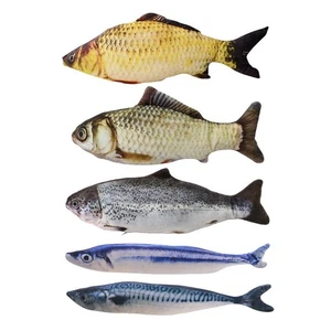20 cm realistisches Plüsch Fisch Spielzeug Katze Kissen - Bild 1 von 19