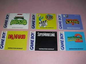 6 Gameboy Anleitungen Konvolut! Super Mario Land 1& 2 TMNT Fall of the Foot Donkey Kong - Bild 1 von 6