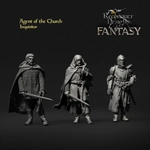 Medieval War Game 28mm Inquisitor Agent of the Church Reconquer Designs Fantasy - Picture 1 of 2