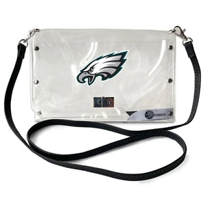Philadelphia Eagles Clear Envelope Purse, Crossbody NFL Stadium Approved - Picture 1 of 1