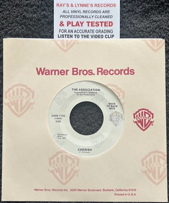 The Association – Cherish / Along Comes Mary 7'' Vinyl US PLAY TESTED NM/M VIDEO - Image 1 of 4