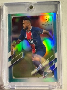 K259,607 - 2020-21 Topps Chrome UEFA Champions League Aqua #16 Neymar Jr. #/199 - Picture 1 of 1