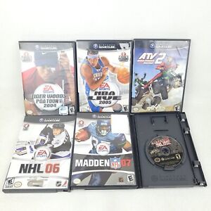 Lot of 6 Nintendo Gamecube Games, NHL NBA NFL PGA ATV Aggressive Inline POLISHED