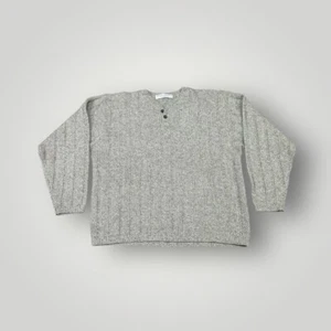 John Ashford Lammwolle Henley Pullover XL Beige 90’s Opa - Bild 1 von 11