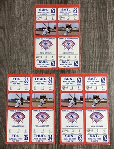 1989 Albany Colony Yankees Tickets Uncut Sheet (2) Tickets - Qty. 3 - Azocar - Picture 1 of 1