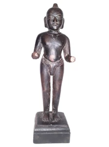 17-18th c Bengali solid cast Bronze Temple Krishna statue - Picture 1 of 12