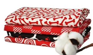 Dog Bones 4 Fat Quarters Bundle, 1 Yard Total, 100% cotton - Picture 1 of 1