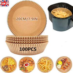 7.9in Round Disposable Non-Stick Air Fryer Steamer Paper Liner Parchment Baking