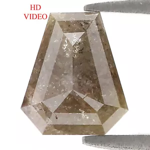 Diamante con forma de ataúd suelto natural de 1,78 quilates 8,35 mm color marrón diamante LQ3314 - Imagen 1 de 8