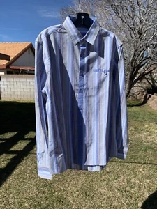 Da Vinci Size M NWOT Men's Striped Shirt Long Sleeve - Picture 1 of 3