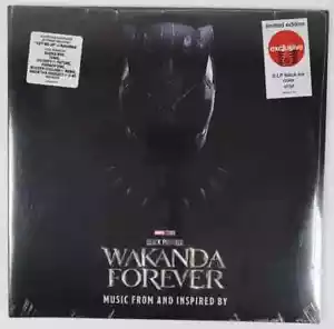 Black Panther Wakanda Forever Music Soundtrack 2X LP Black Ice Vinyl New - Picture 1 of 2