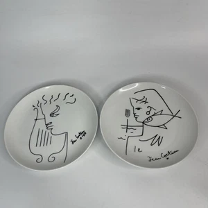 Lot Of 2 RARE Jean Cocteau Collector Plate Limoges France 6.75" - Picture 1 of 6