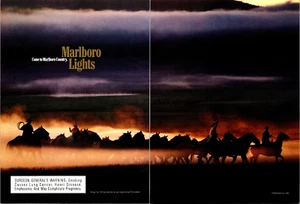 1998 Marlboro Lights Marlboro Country Vintage Print Ad Ephemera Full Page Color - Picture 1 of 1