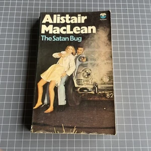 ORIGINAL RETRO Paperback Book Cafe Art 1962 Satan Bug Alistair Maclean Fontana - Picture 1 of 6