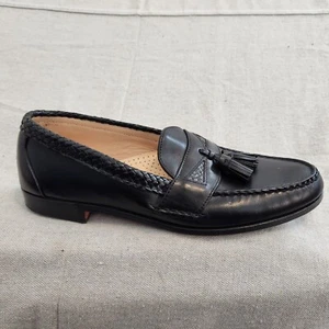 Allen Edmonds Shoes Mens 11 A (Narrow) Maxfield Black Leather Tasselled Loafers - Picture 1 of 17