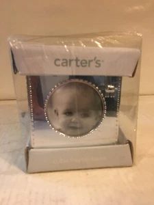 Banco de bebé con marco de cubo de fotos Carter, plateado, nuevo, 2012 con paquete dañado - Imagen 1 de 7