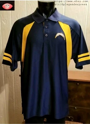 Camiseta polo Chargers Los Angeles NFL fútbol azul dorado para hombre talla M Foto 1 de 4