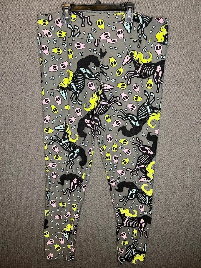 Leggings Lularoe Para Mujer Altos Curvilíneos Estampado Gráfico Tobillo Cónico Deporte Calaveras  Foto 1 de 4