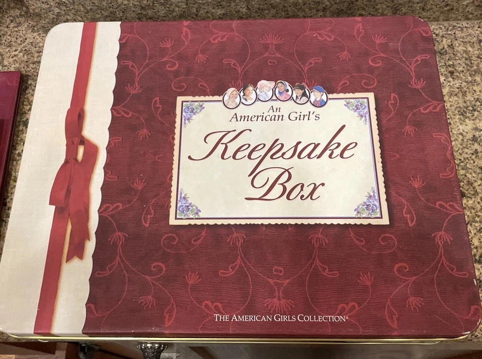 An American Girl’s Keepsake Box – Raro juego vintage de 6 piezas incl. tarjetas coleccionables Foto 1 de 4