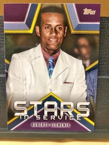 Tarjeta Topps 2021 #SIS-14 Roberto Clemente-Stars in Service-HOF Inductee casi como nueva - Imagen 1 de 14